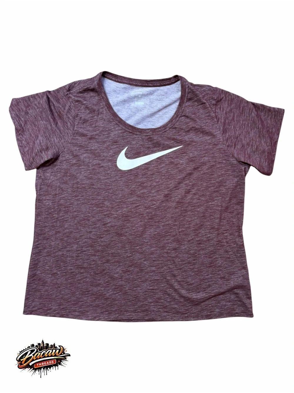 Nike Dri-FIT Women’s Maroon Swoosh Graphic Training 1X T-Shirt